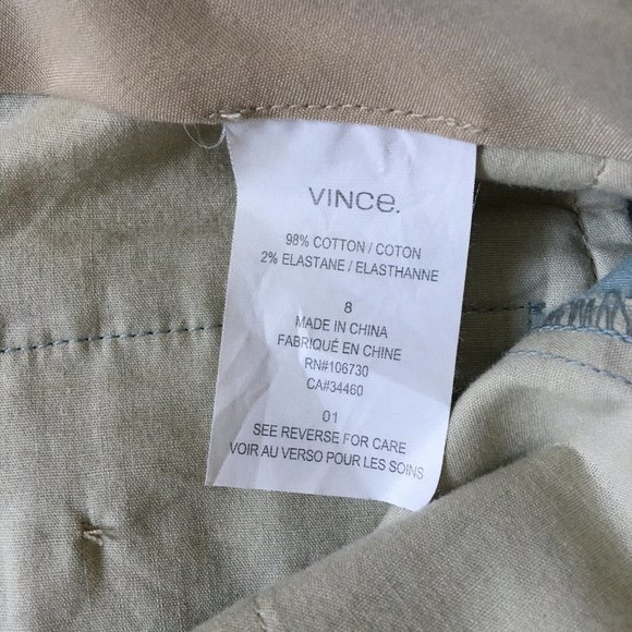 Vince Coin Pocket Chino, size 8, pale aqua color - Picture 4 of 6